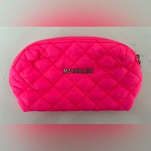 MZ Wallace Neon Pink Quilted Cosmetic Pouch